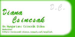 diana csincsak business card