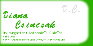 diana csincsak business card